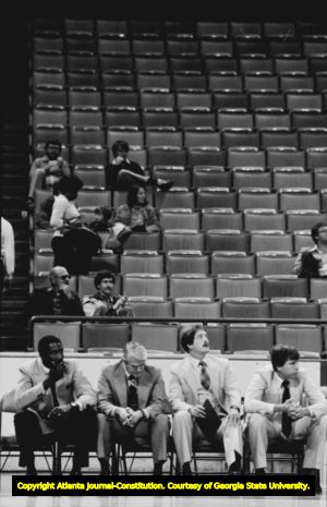 Georgia State University versus University of South Florida basketball, Atlanta, Georgia, January 24, 1980.