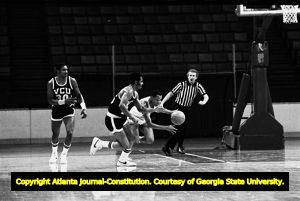Georgia State University versus Virginia Commonwealth University basketball game, the Omni, Atlanta, Georgia, January 20, 1981.