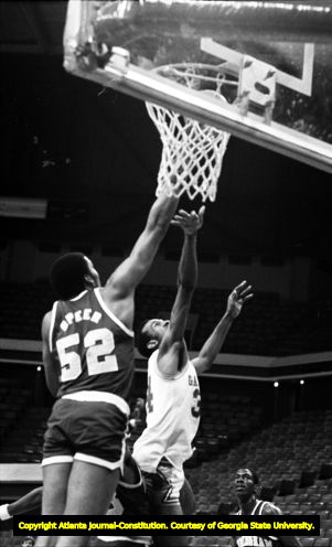 Georgia State University versus University of Alabama at Birmingham in men's basketball, Atlanta, Georgia, February 2, 1981.