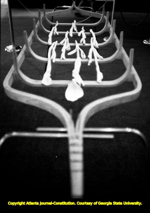 Art exhibition at Georgia State University, Atlanta, Georgia, February 23, 1980.