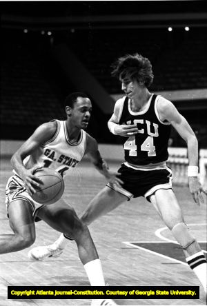 Georgia State University versus Virginia Commonwealth University basketball game, the Omni, Atlanta, Georgia, January 20, 1981.