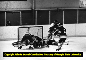 Georgia State University versus Georgia Institute of Technology hockey, Smyrna, Georgia, January 31, 1981.