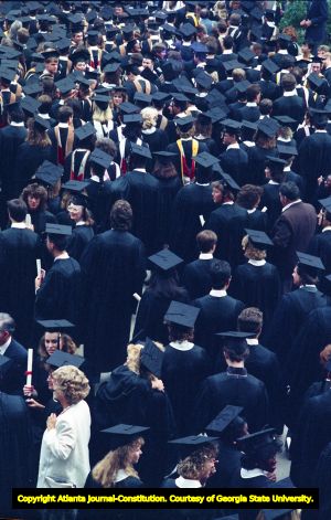 Georgia State University commencement, Atlanta, Georgia, June 18, 1988.