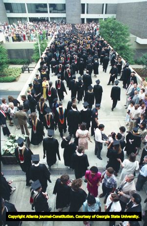 Georgia State University commencement, Atlanta, Georgia, June 18, 1988.