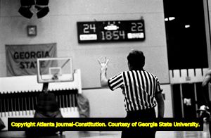 Georgia State University versus University of South Florida men's basketball, Atlanta, Georgia, February 4, 1982.