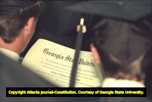 Georgia State University commencement, Atlanta, Georgia, June 18, 1988.