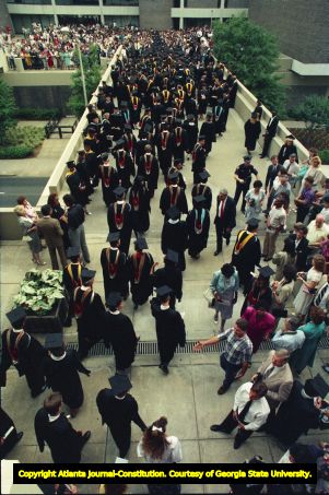 Georgia State University commencement, Atlanta, Georgia, June 18, 1988.