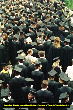 Georgia State University commencement, Atlanta, Georgia, June 18, 1988.