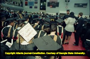 Georgia State University commencement, Atlanta, Georgia, June 18, 1988.