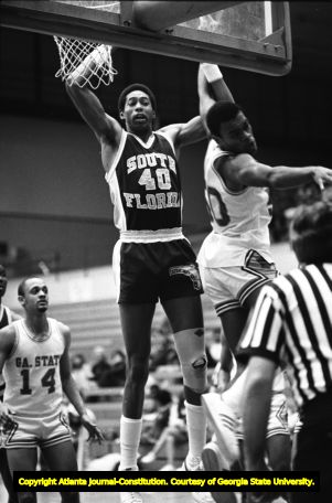 Georgia State University versus University of South Florida men's basketball, Atlanta, Georgia, February 4, 1982.