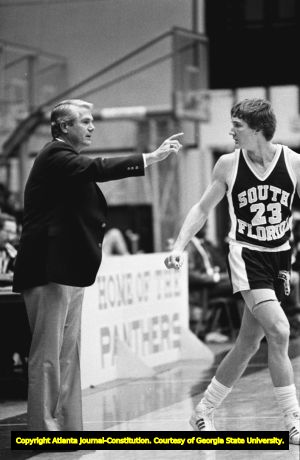 Georgia State University versus University of South Florida men's basketball, Atlanta, Georgia, February 4, 1982.