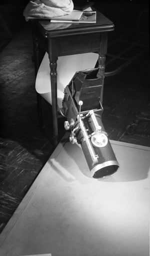 Graflex R.B. Series B camera, Atlanta Journal photography department, Atlanta, Georgia, 1949.