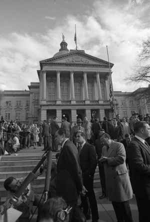 President Richard Nixon at Richard Russell's funeral service, Georgia State Capitol, Atlanta, January 23, 1971.