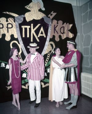 Pi Kappa Alpha costume party, Athens, Georgia, January 22, 1957.
