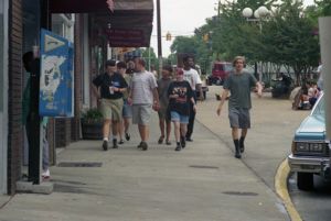 Street scene in Little Five Points, Atlanta, Georgia, June 22, 1991.