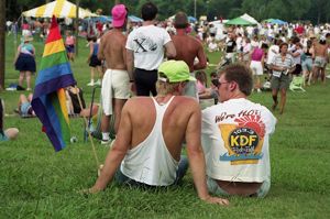 Partners Randy Starnes and Chip Rowe, Piedmont Park, Atlanta, Georgia, June 22, 1991.