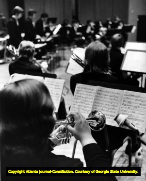 Student band, Georgia, March 3, 1973.
