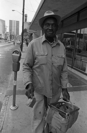 Willie Franklin, peanut vendor, on Auburn Avenue, Atlanta, Georgia, November 10, 1981.