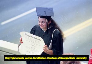 Georgia State University commencement, Atlanta, Georgia, June 18, 1988.
