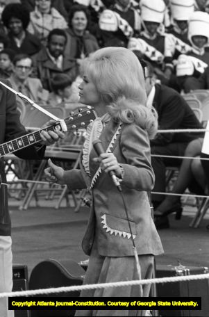Barbara Mandrell performing at a Honor America Day event, Huntsville, Alabama, February 18, 1974.