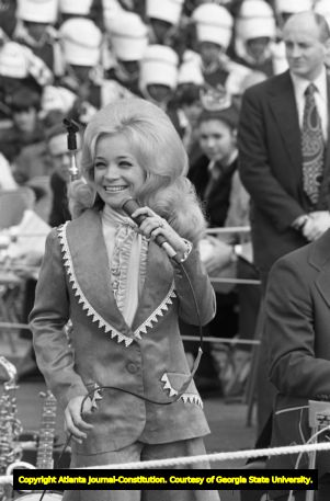 Barbara Mandrell performing at a Honor America Day event, Huntsville, Alabama, February 18, 1974.