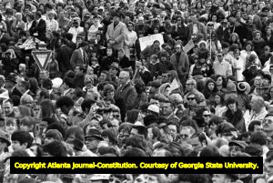 Crowd at the Honor America Day Ceremonies, Huntsville, Alabama, February 18, 1974.