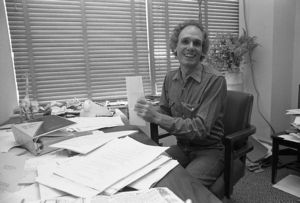Anti-death penalty lawyer Millard Farmer in his office, Atlanta, Georgia, February 7, 1980.