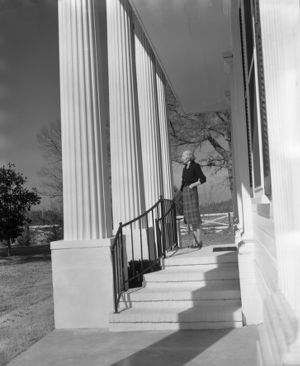 Wife of Colonel William O. Poindexter at her home, Rebel House (formerly the Rutlidge Home plantation), LaGrange, Georgia, January 27, 1959.