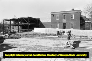 Construction on the mansion building at Turner Studios, Atlanta, Georgia, March 3, 1980.