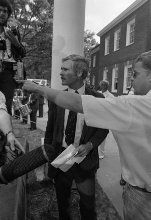 Ted Turner at the launch of CNN, Turner Studios, Atlanta, Georgia, June 1, 1980.