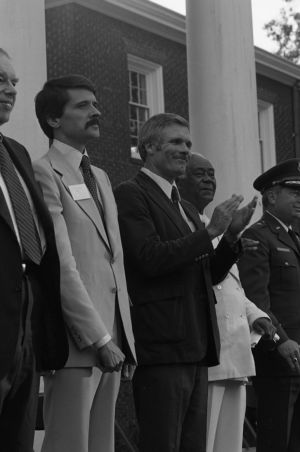 Ted Turner at the launch of CNN, Turner Studios, Atlanta, Georgia, June 1, 1980.