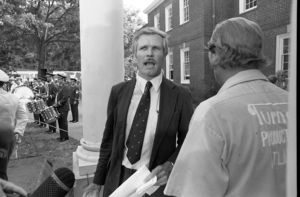 Ted Turner at the launch of CNN, Turner Studios, Atlanta, Georgia, June 1, 1980.