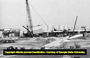 Construction at William B. Hartsfield Atlanta International Airport (later Hartsfield-Jackson Atlanta International Airport), Atlanta, Georgia, March 11, 1980.
