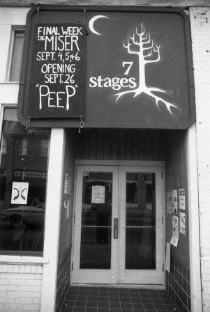 7 Stages Theatre entrance, Little 5 Points, Atlanta, Georgia, September 11, 1980.