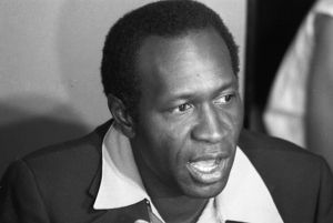 Special Agent in Charge John Glover speaking to the press about the hostage situation at Atlanta's F.B.I. headquarters, Atlanta, Georgia, June 29, 1981.