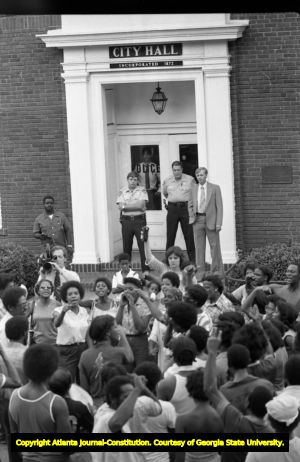 African American protest rally, Cartersville, Georgia, September 22, 1980.