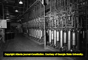 Machinery in the Edwin I. Hatch Nuclear Plant, Baxley, Georgia, August 20, 1977.