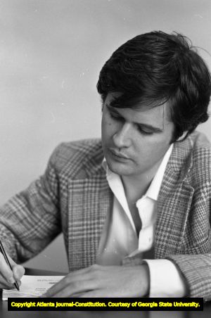 Playwright Christopher Durang, Atlanta, Georgia, September 26, 1980.