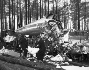 Eastern Airlines Flight 21 wreckage, Morrow, Georgia, February 26, 1941.