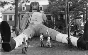 Giant Gulliver created for a competition by Emory's Sigma Chi Fraternity, Atlanta, Georgia, May 2, 1954.