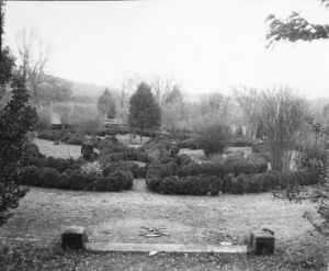 Formal Gardens at Barnsley Gardens plantation, near Adairsville, Bartow County, Georgia, circa March 1947.