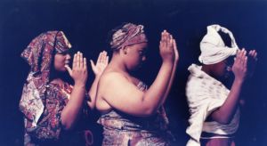Edliscia Trice, Tanaya Williams, and Nicole Thornton in "A Tribute to Women of Color," by Mary Hill, performed on PBS, Atlanta, Georgia, June 12, 1991.