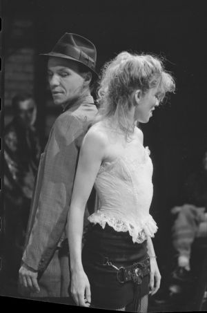 Scene from Celeste Miller's "Heartache Heroine," 7 Stages Theatre, Atlanta, Georgia, May 10 - 20, 1989.