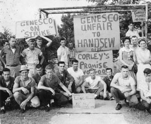 Shoemakers on strike against Genesco, Lawrenceville, Georgia, June 1962.