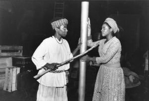 Scene from Karen Sunde's "Haiti (A Dream)," 7 Stages Theatre, Atlanta, Georgia, May 24 - June 10, 1990.