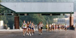 Road race on Georgia 400, before it opens to auto traffic, Atlanta, Georgia, June 19, 1993.