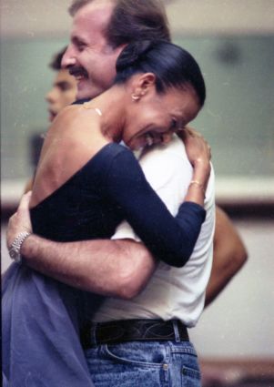 Alabama Ballet choreographer Thor Sutowski with some of his dancers, Atlanta, Georgia, September 14, 1990.