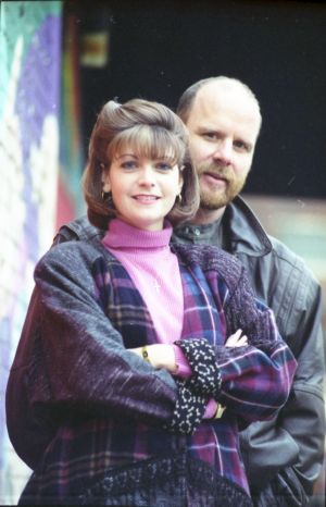 Tim Habeger and Kathleen Wattis, two actors at 7 Stages Theatre, Atlanta, Georgia, February 12, 1997.