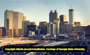Skyline of downtown Atlanta, 1990