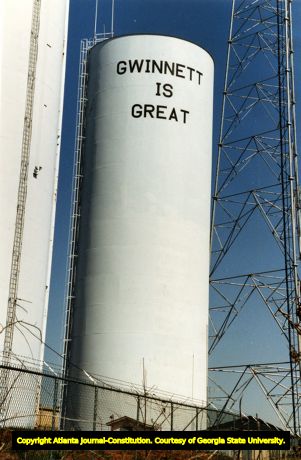 'Gwinnett is Great' water tower, 1992